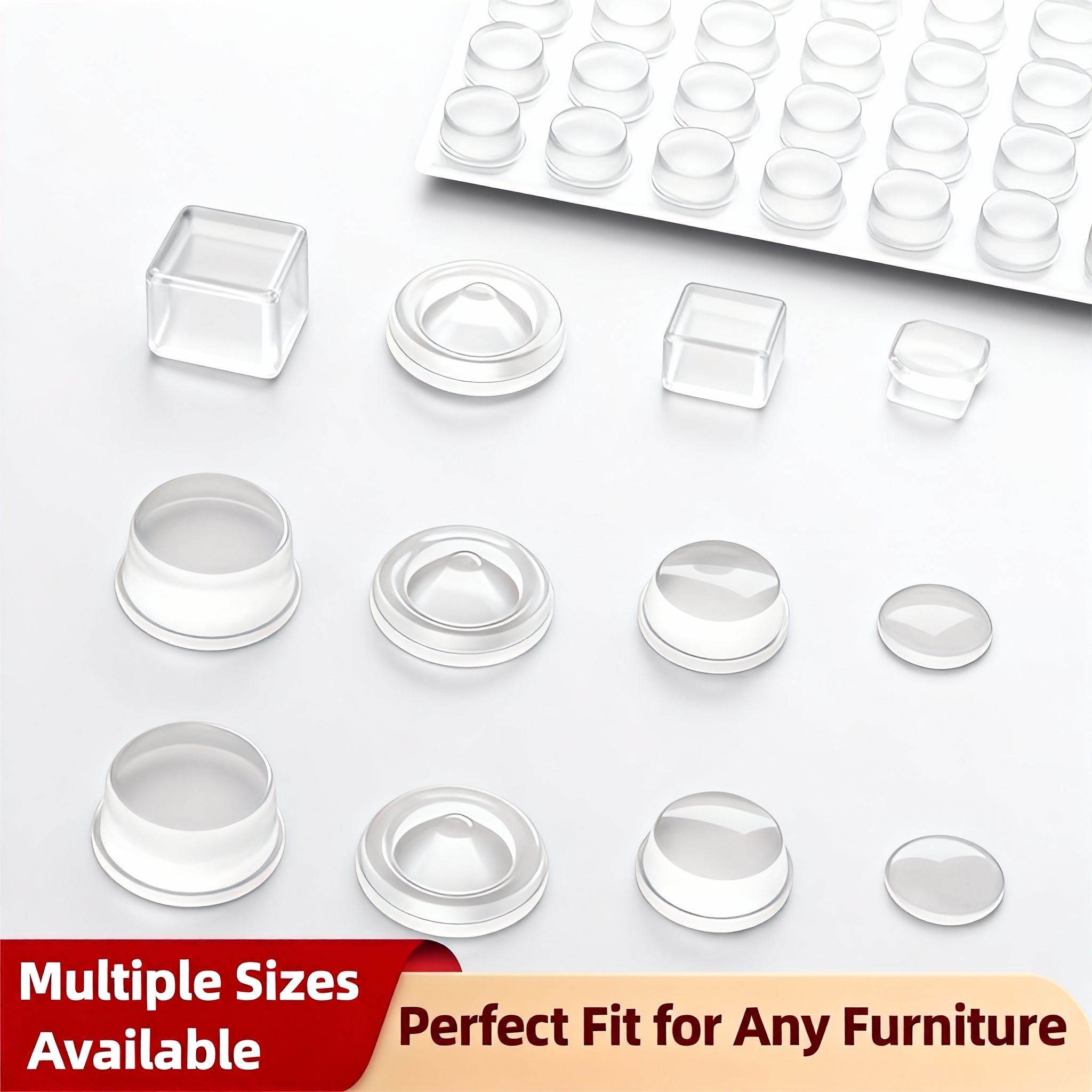 Furniture Hardware Brackets - Silicone cabinet bumpers Rubber Damper Buffer