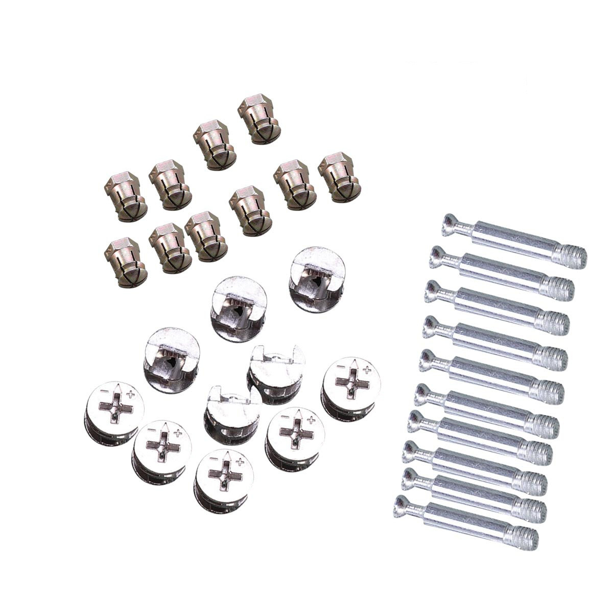 Furniture Hardware Threaded Inserts - 10Sets Furniture Side Connecting Hardware Cam