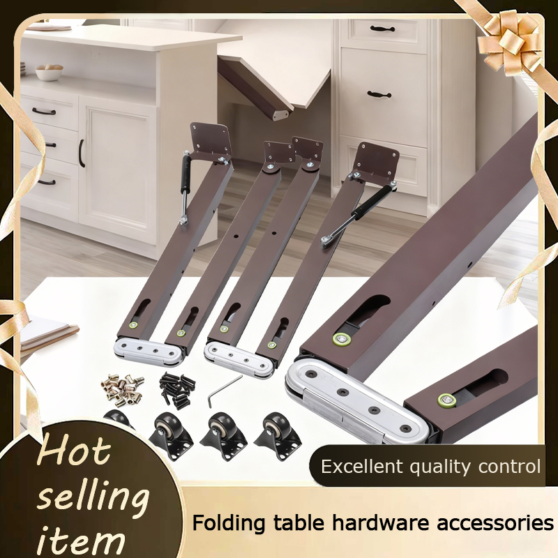 Furniture Rails Hardware - Upgraded Multi-Function Flip-Down Folding Table Hardware