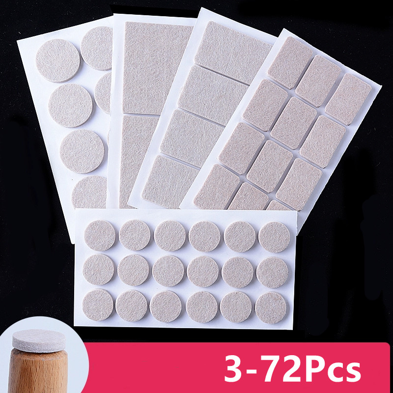 3-72Pcs Felt Chair Leg Pads 3m - Furniture Foot Pad recension och pris