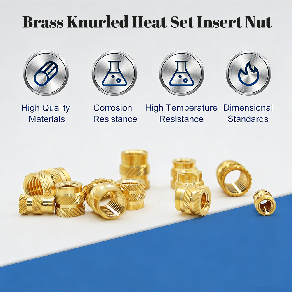 1/4-20 UNC Brass Knurled Nuts  - Furniture Hardware Threaded Inserts recension och pris