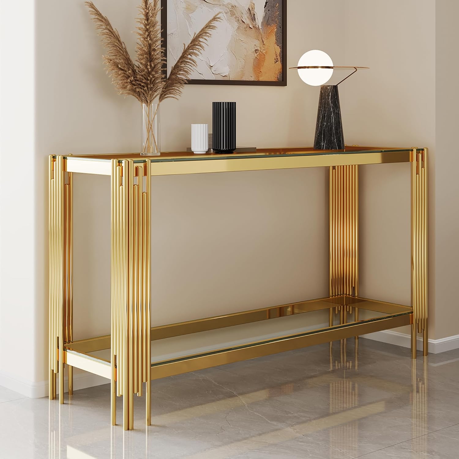 Glass Console Table, Modern En - Furniture Hardware Brackets recension och pris