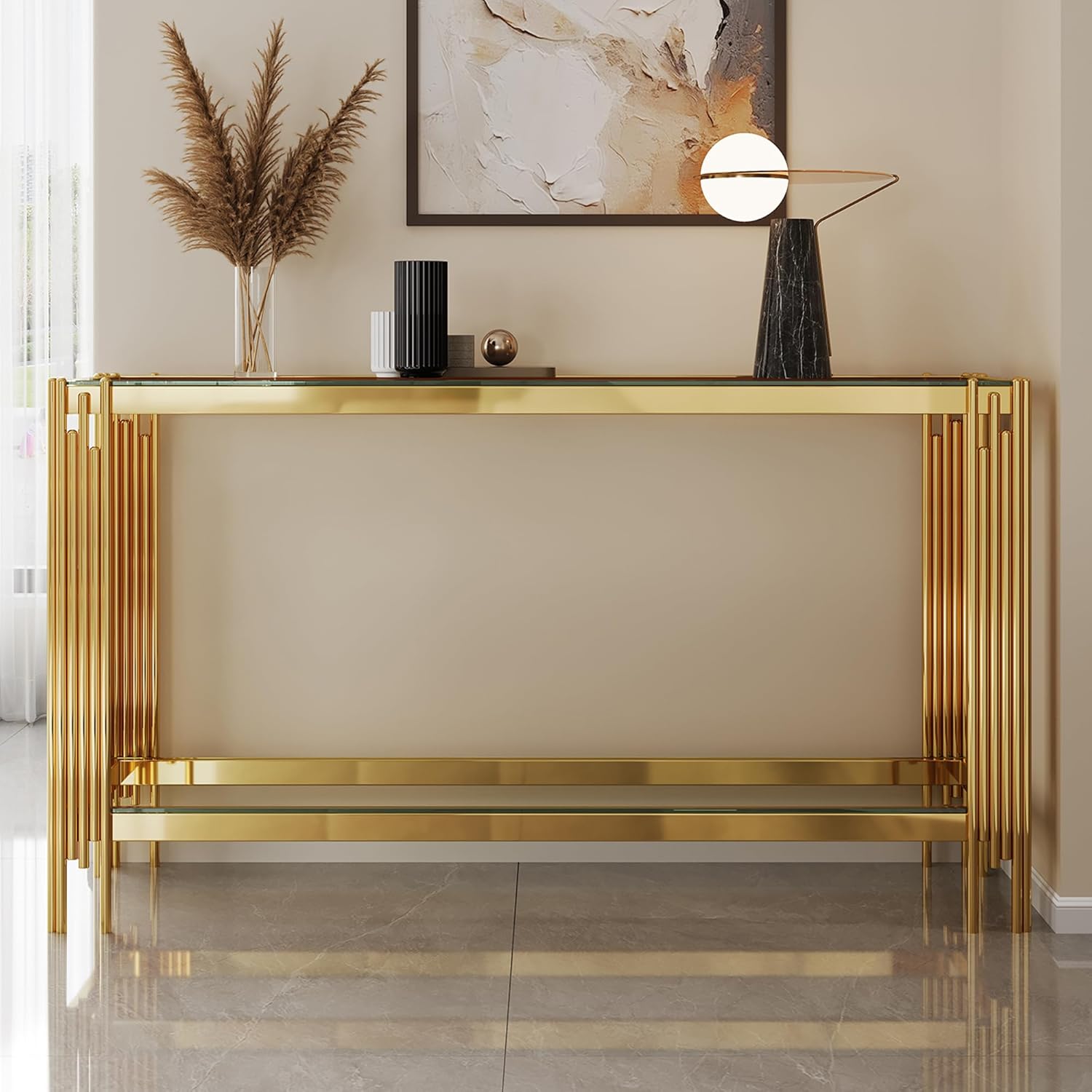 Glass Console Table, Modern En - Furniture Hardware Brackets recension och pris