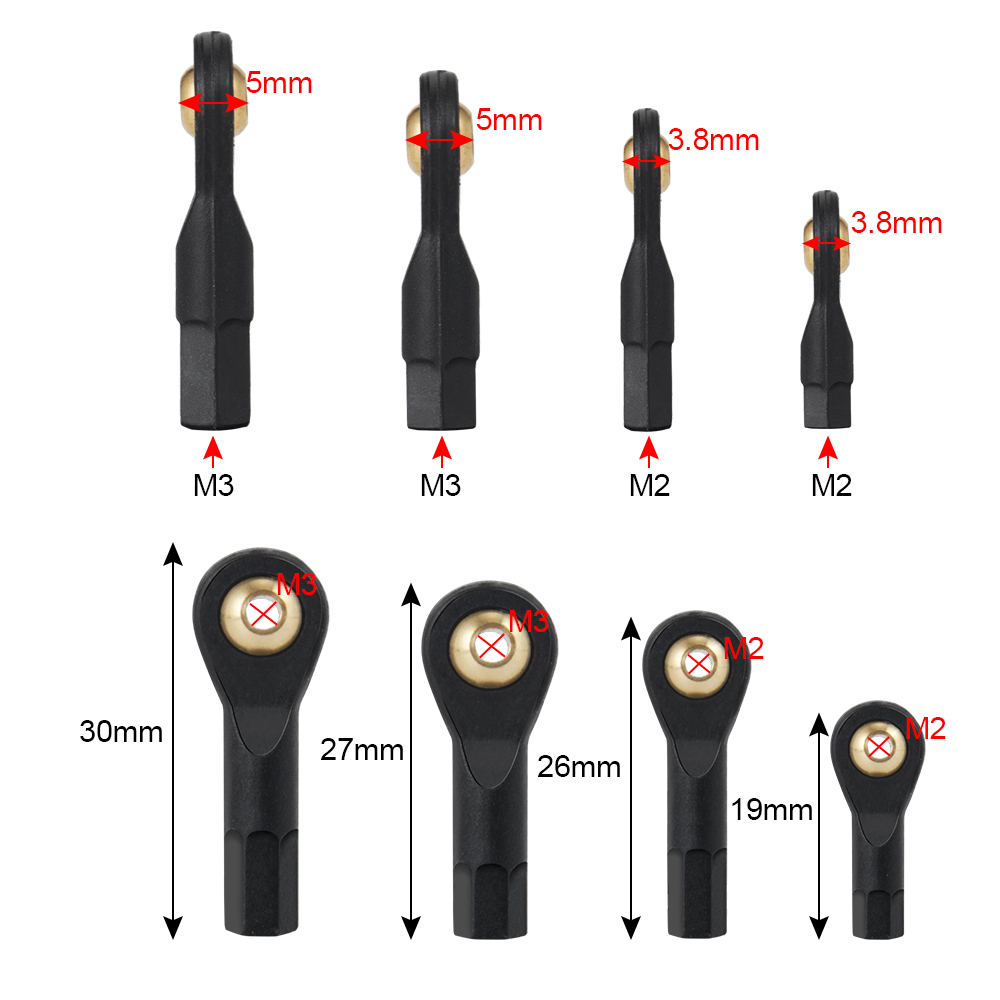 YEAHRUN 10PCS M2 M3 Rod End Ba - Joint Connector Bracket recension och pris