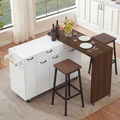 White Rolling Kitchen Island W - Soft Close Hinge recension och pris