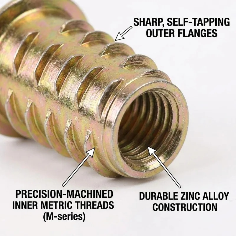 M4 M5 M6 M8 Threaded Insert Nu - Furniture Hardware Threaded Inserts recension och pris