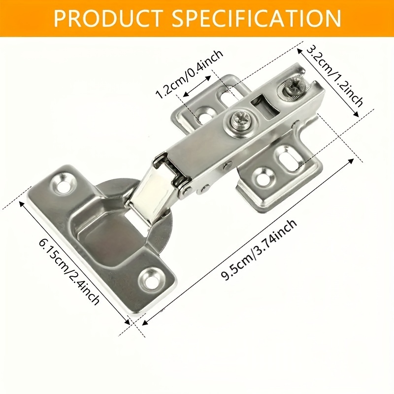 1/10Pcs Hinges Stainless Steel - Soft Close Hinge recension och pris