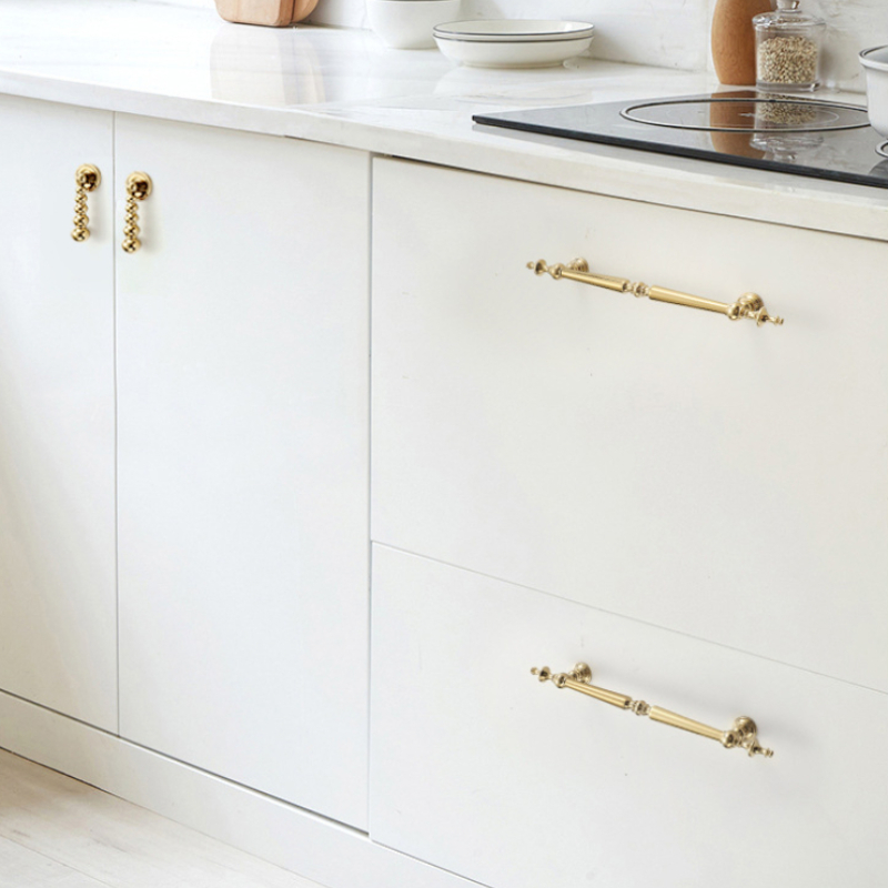 Bright Gold Luxury Solid Brass - Drawer Pull Gold recension och pris
