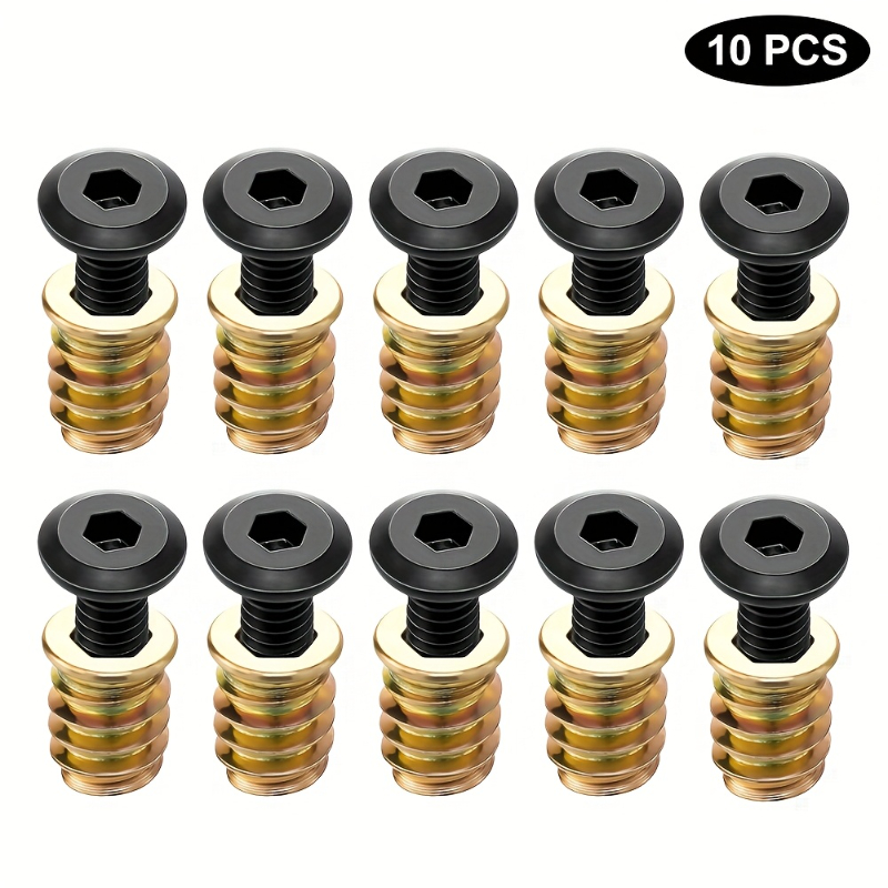 10PCS Threaded Inserts Nut Com - Furniture Hardware Threaded Inserts recension och pris