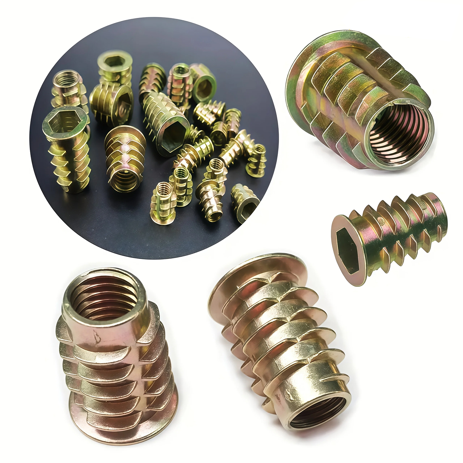 100-Pack M4/M5/M6 Threaded Ins - Furniture Hardware Threaded Inserts recension och pris