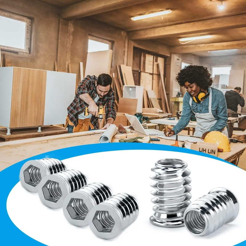 1/20PCS Hex Screw in Nuts M4 M - Furniture Hardware Threaded Inserts recension och pris