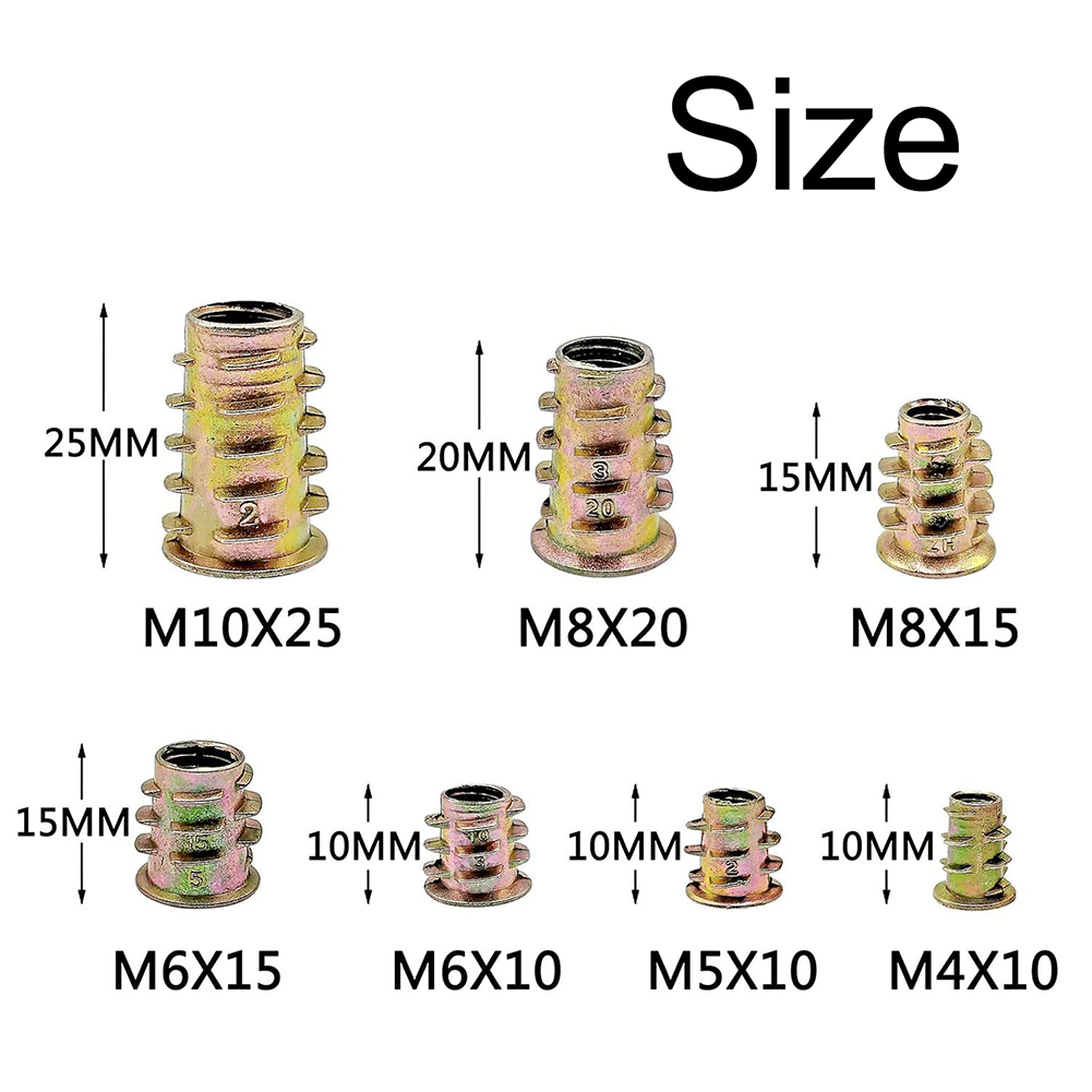 130pcs Metric Threaded Insert  - Furniture Hardware Threaded Inserts recension och pris