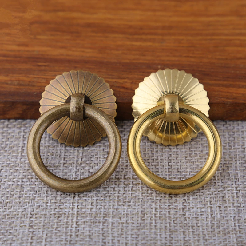Vintage Brass Cabinet Ring Kno - Drawer Pull Gold recension och pris