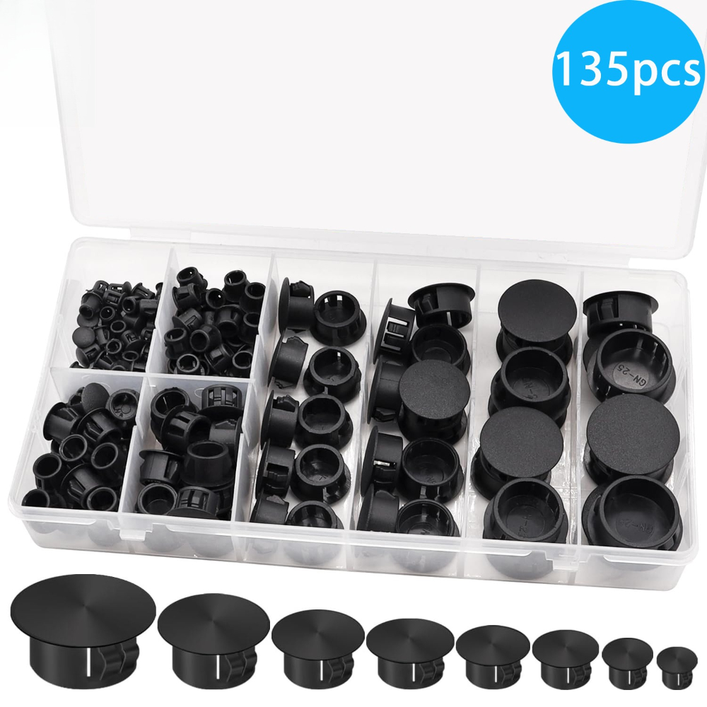 135pcs Black Cover Screw-type  - Furniture Hardware Types recension och pris