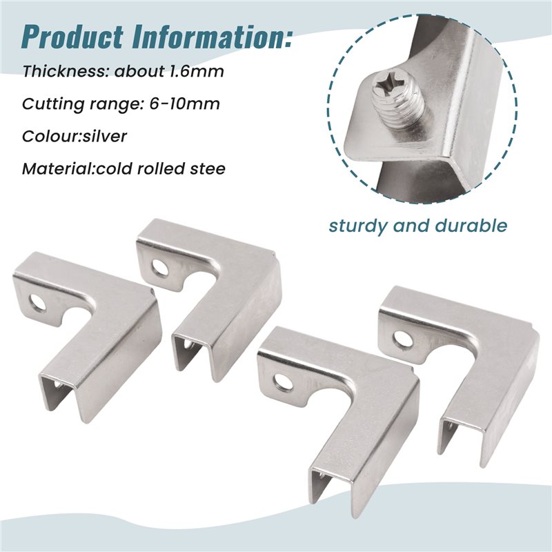 A68P-4Pcs L Type Glass Fixing  - Furniture Hardware Types recension och pris