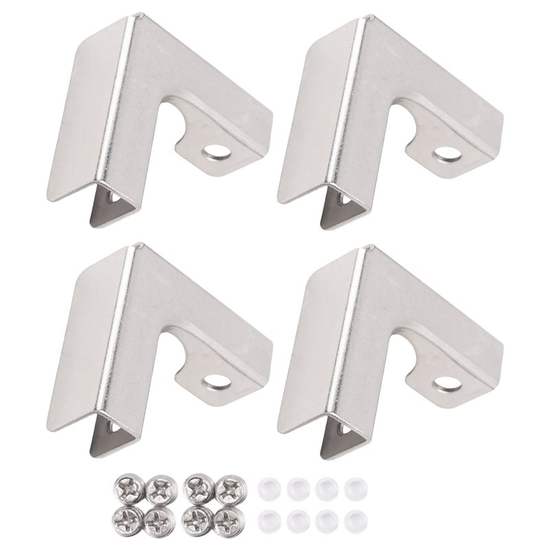 A68P-4Pcs L Type Glass Fixing  - Furniture Hardware Types recension och pris