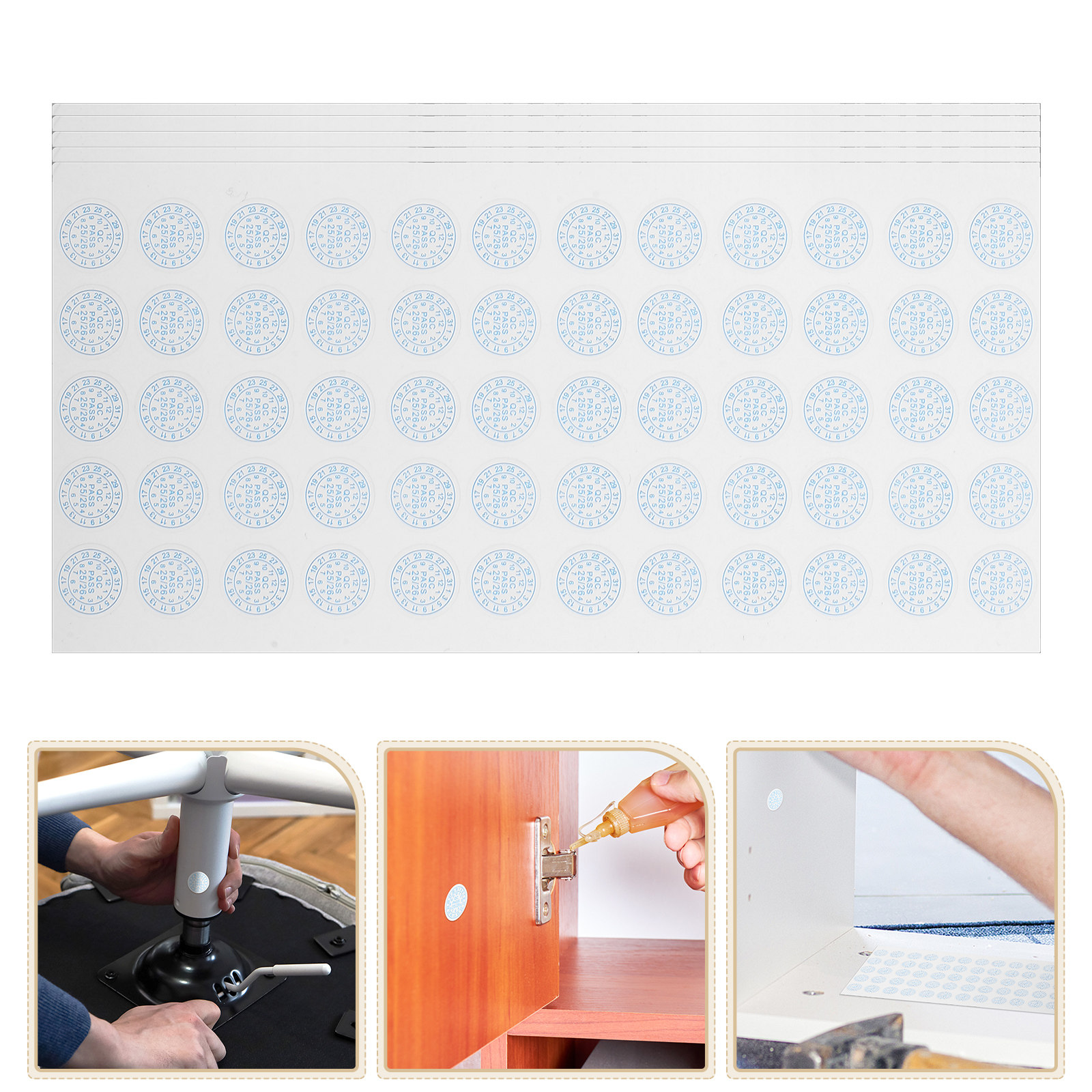 5 Sheets Round Tamper Evident  - Furniture Quality Control recension och pris
