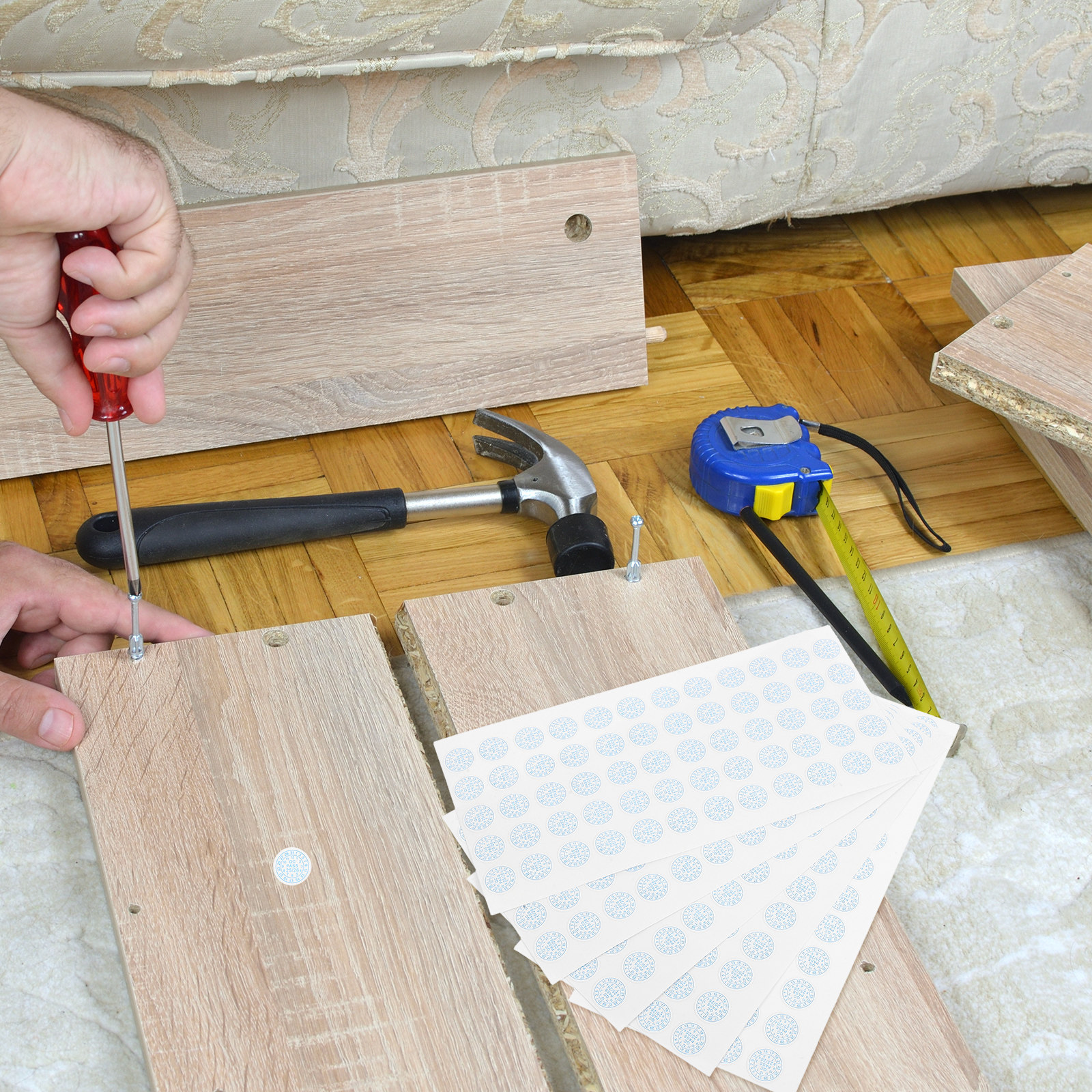 5 Sheets Round Tamper Evident  - Furniture Quality Control recension och pris