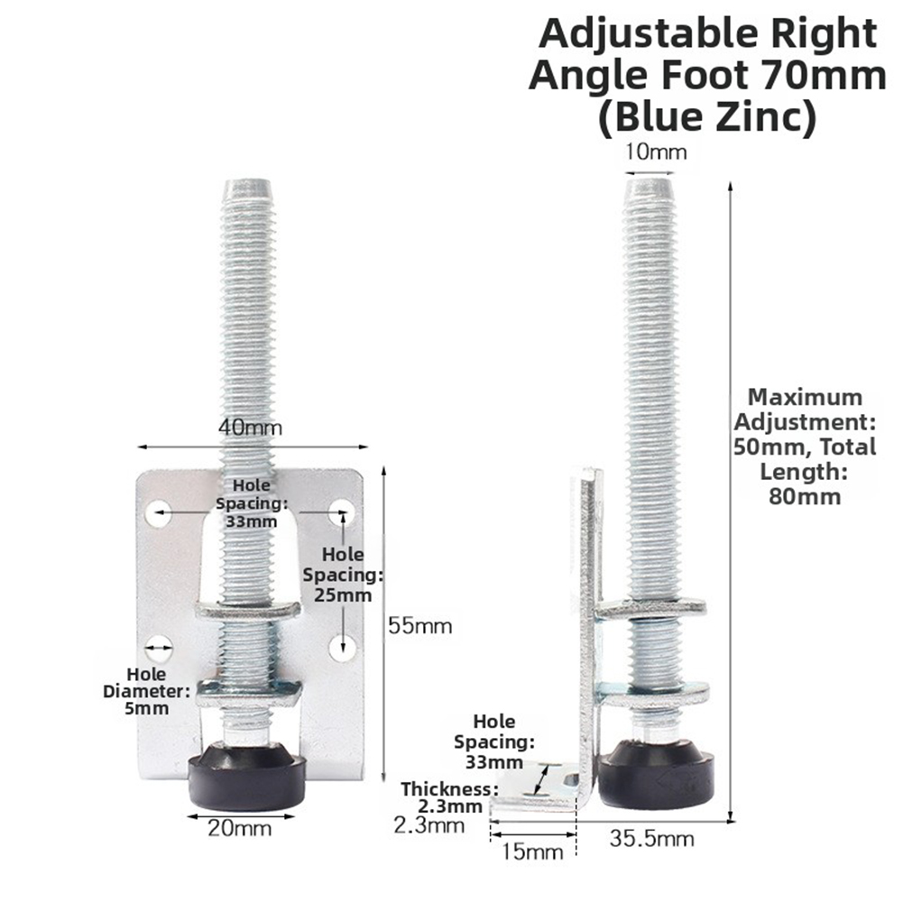 6 Pcs Adjustable Leveling Feet - Furniture Leveling Hardware recension och pris