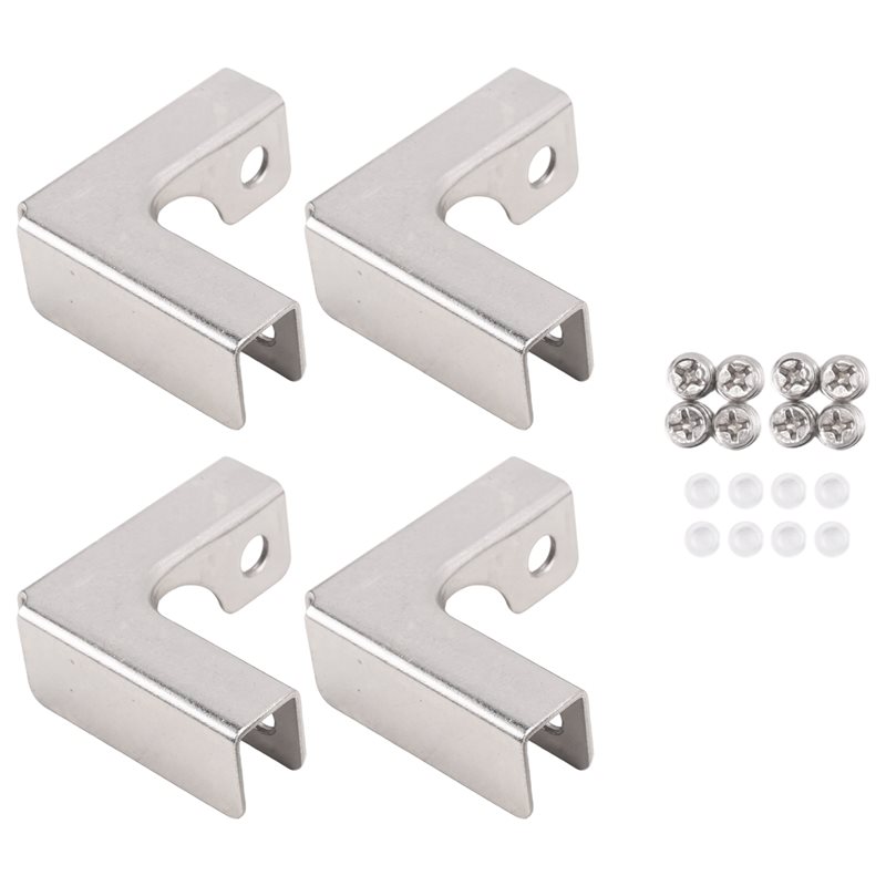ABUI-4Pcs L Type Glass Fixing  - Furniture Hardware Types recension och pris