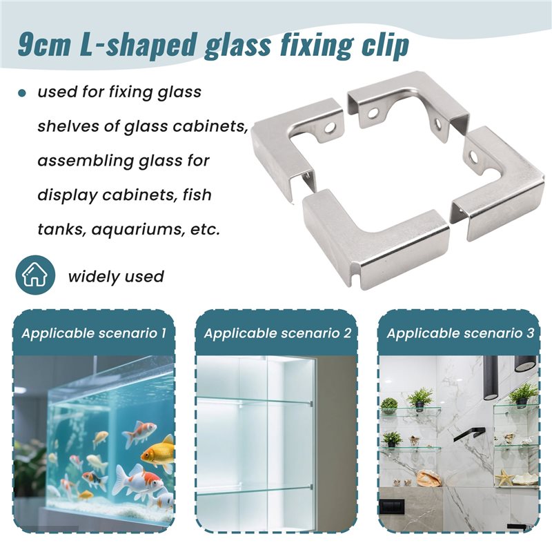 ABUI-4Pcs L Type Glass Fixing  - Furniture Hardware Types recension och pris