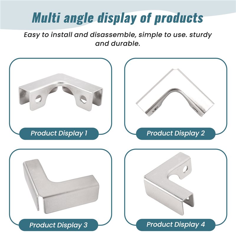 ABUI-4Pcs L Type Glass Fixing  - Furniture Hardware Types recension och pris