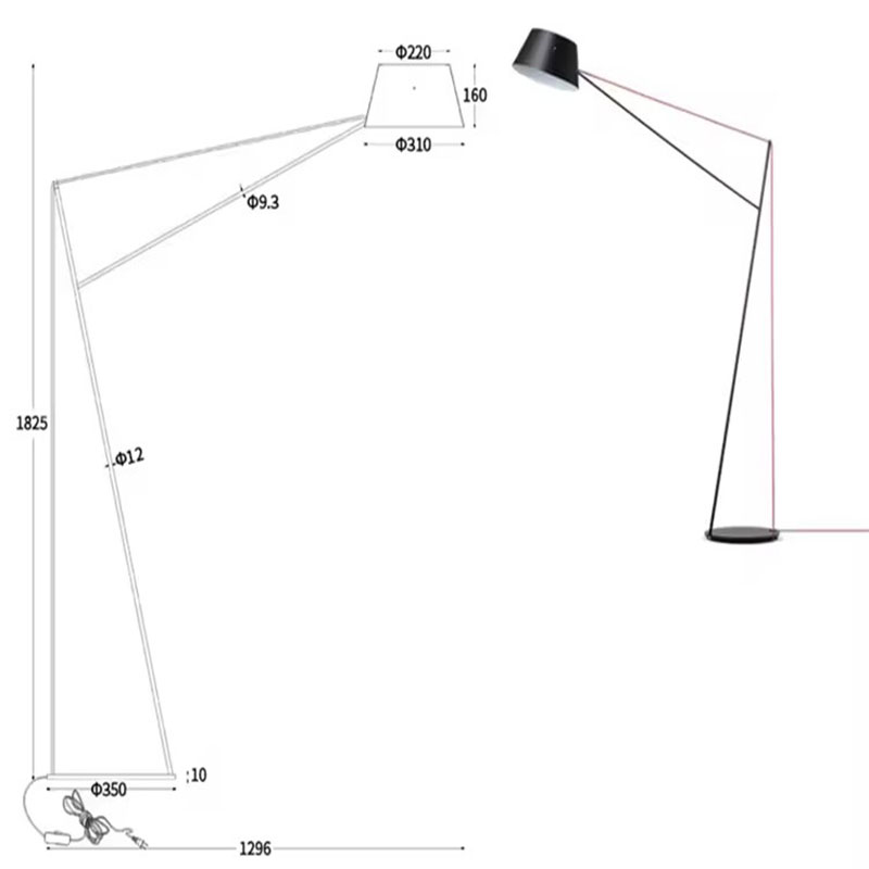 Fishing Floor Lamp E27 Big Flo - Furniture Quality Control recension och pris