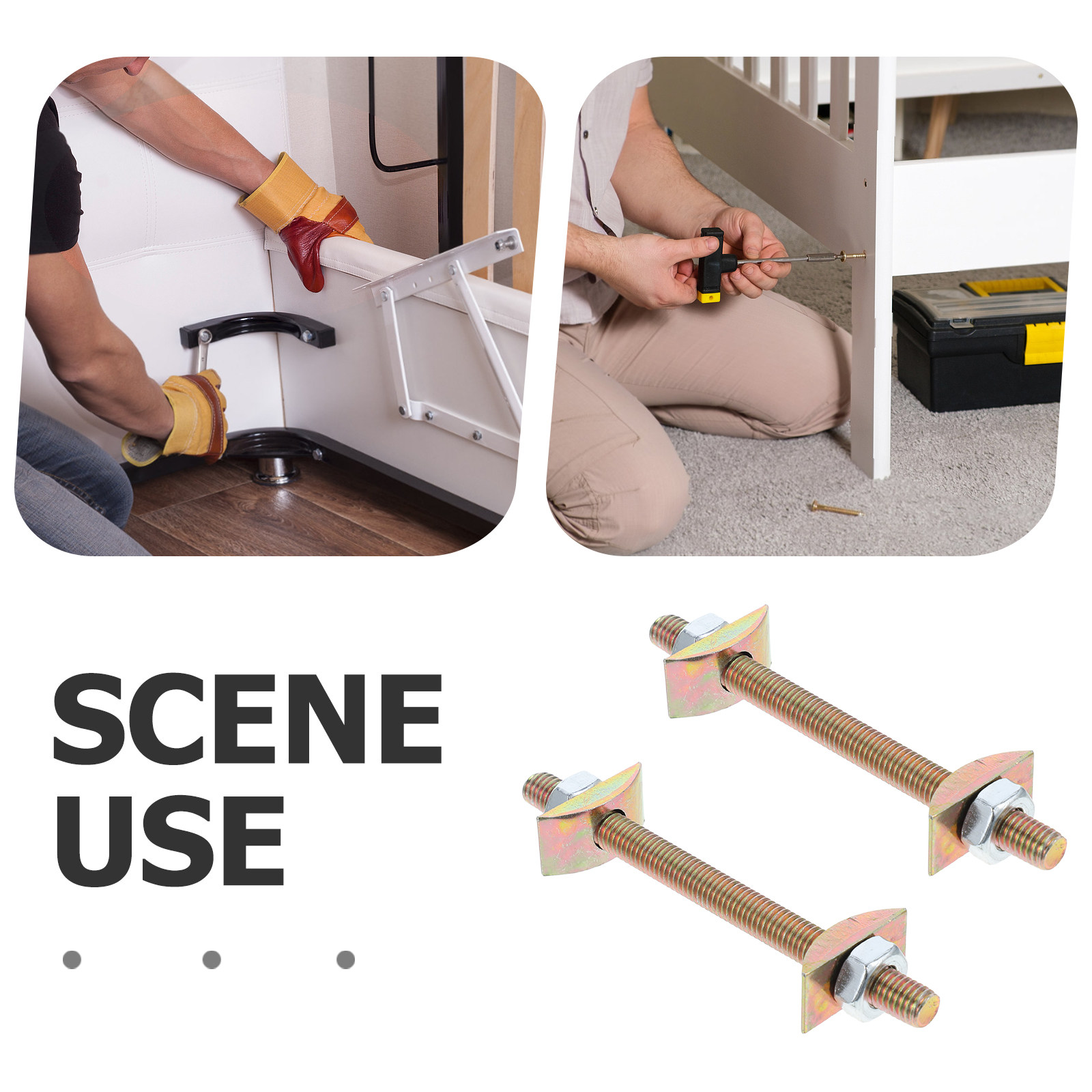 8Pcs Heavy Duty Bed Frame Corn - Furniture Rails Hardware recension och pris