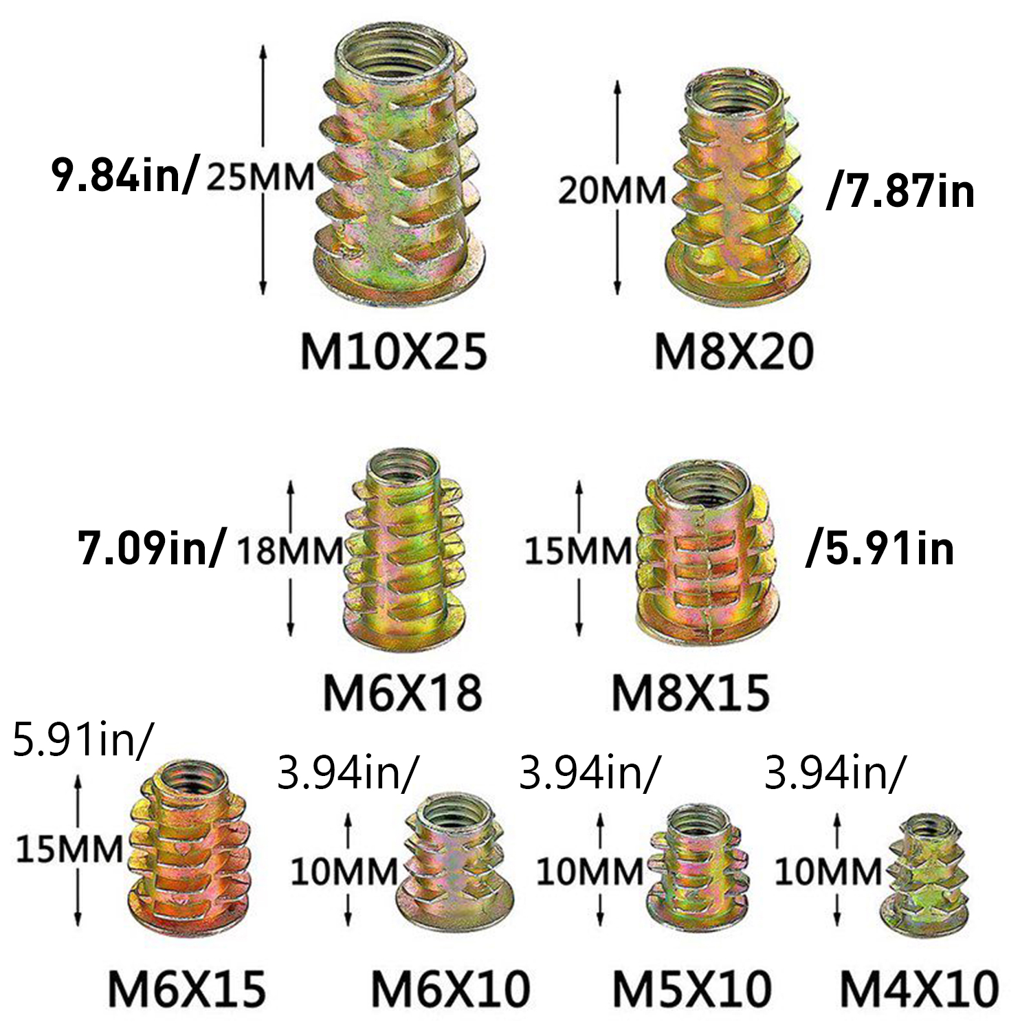 267pcs Hex Drive Threaded Inse - Furniture Hardware Threaded Inserts recension och pris
