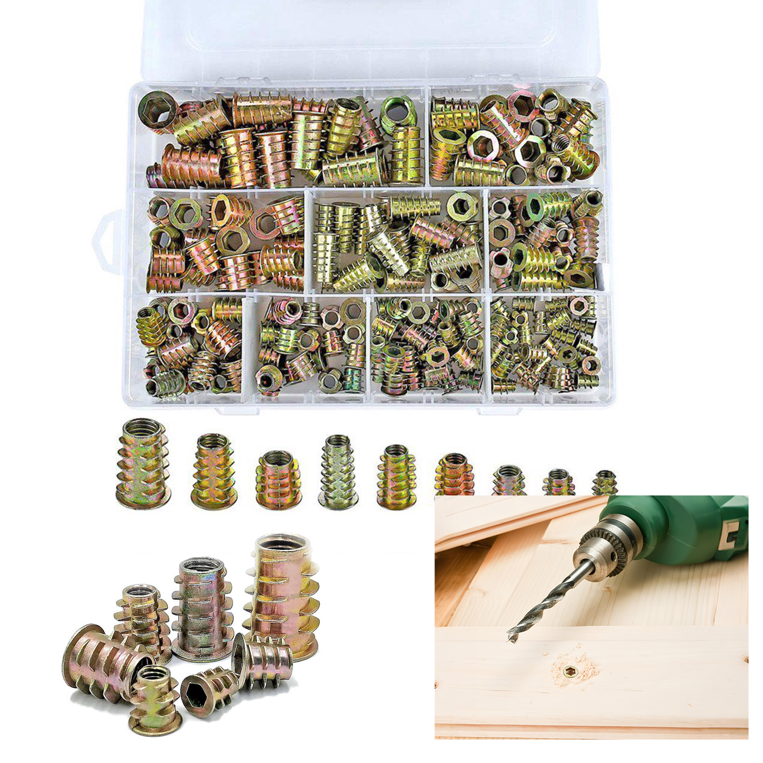 267pcs Hex Drive Threaded Inse - Furniture Hardware Threaded Inserts recension och pris